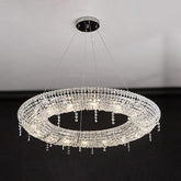 Circular Crystal Living Room Pendant Light - Clowas
